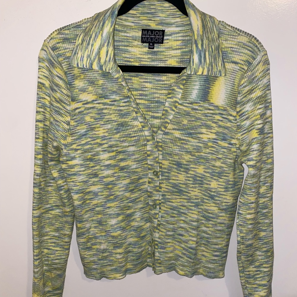 Knitted button up top